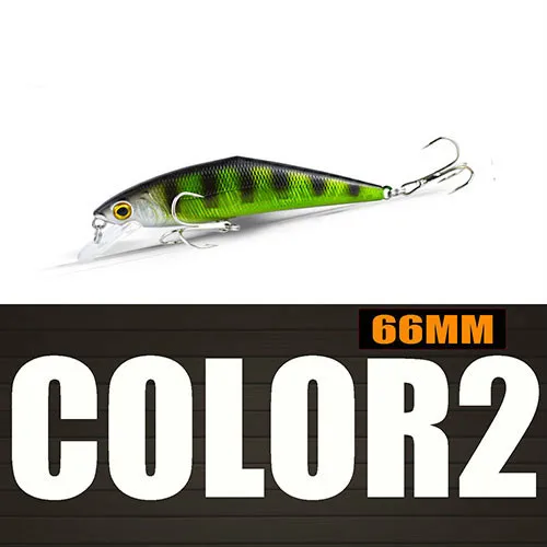 66 мм 8 г Frankrijk горячий d-контакт MinnowHarde Lokken swimbait Visaas leurre soule peche leurre vissen lokken воблер - Цвет: 66MMColor2