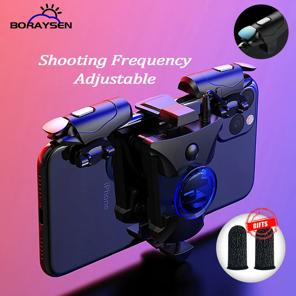 

Gamepad Joysticks For PUBG Mobile Game Trigger Control Button PUBG Joypad Adjustable Shoot Handle Controller For Iphone Android