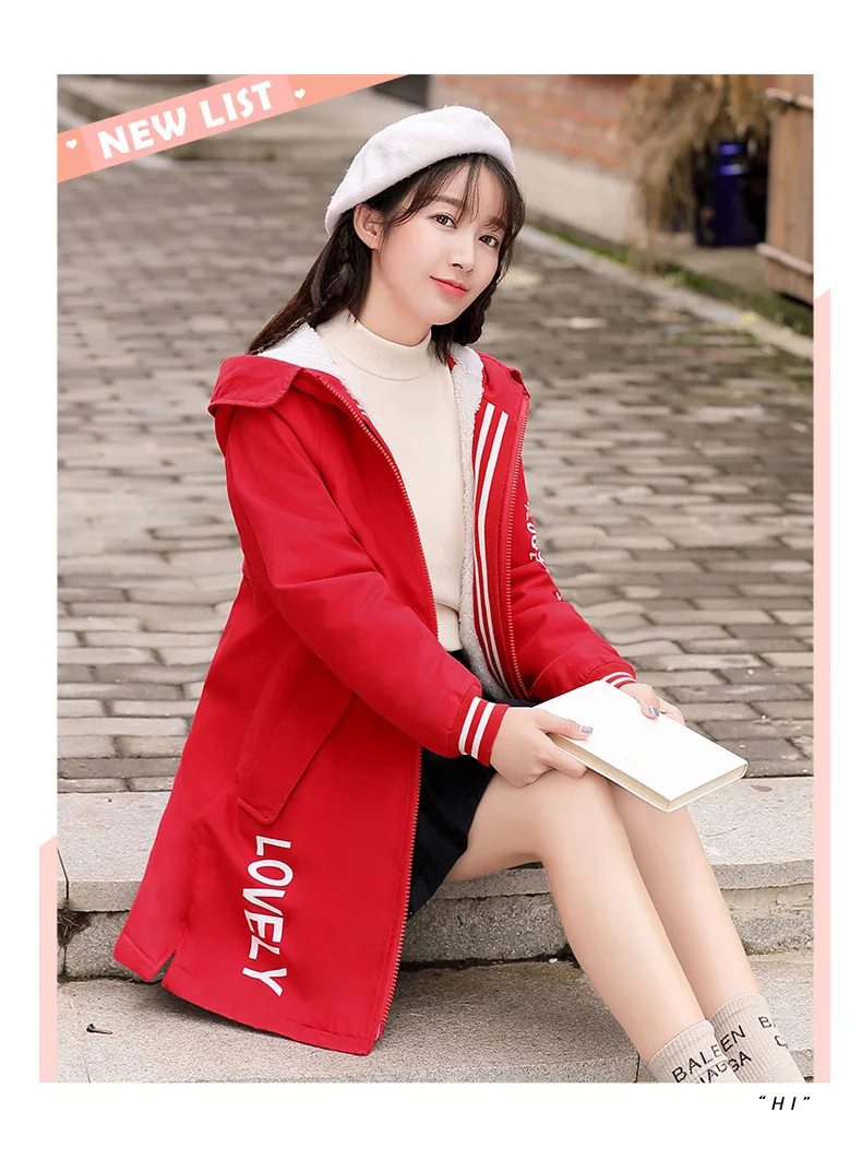 Плотное пальто-джемпер с капюшоном; одежда с хлопковой подкладкой; плащ для колледжа; 189711
