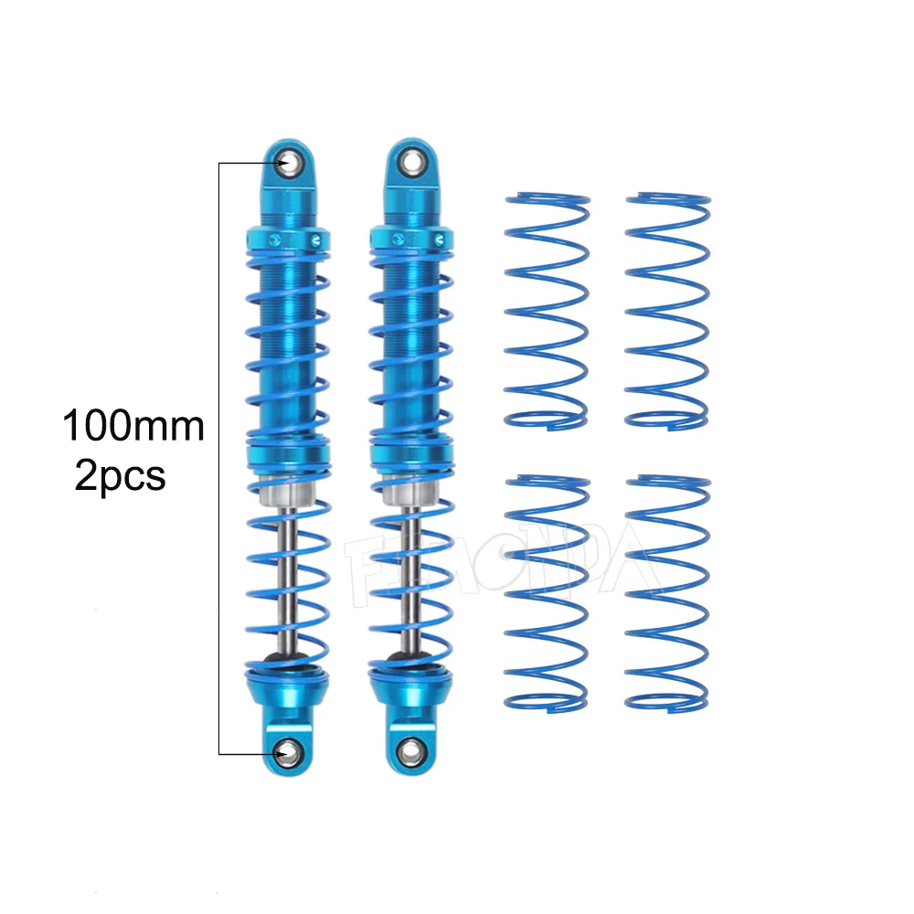 Регулируемый масляный амортизатор 70 мм 80 мм 90 мм 100 мм 110 мм 120 мм металлический гидравлический демпфер для 1/10 RC Гусеничный TRX4 D90 SCX10 CC01 - Цвет: 100mm 2pcs