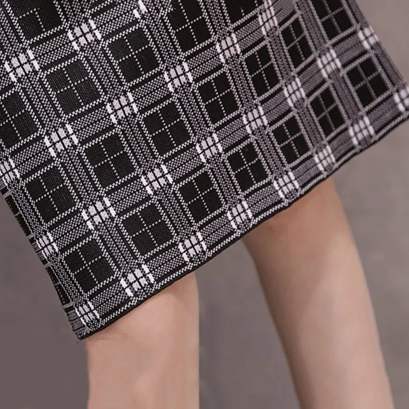 Осень-зима плед Для женщин юбка в Корейском стиле ТРАПЕЦИЕВИДНОЕ платье длиной до колен, Высокая талия юбка Женский Повседневное Harajuku