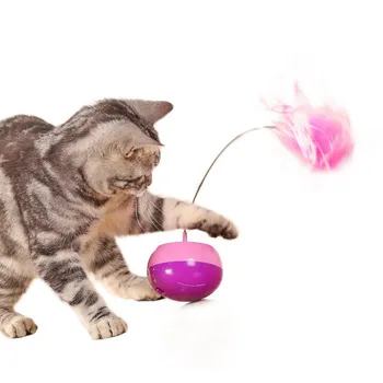 

Automatic Cat Tumbler Toy Smart Funny Pet Cat Kitten Teaser Feather Wand Toy Self Rotating Pet Interactive Puzzle Toys K1