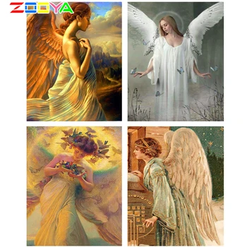 

ZOOYA DIY Diamond Painting Angel Wings Beautiful Household Decoration Resin Craft Canvas Oil Handmade Canvas Cross Stitch AT208