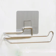 Туалетная рулонная бумага держатель из нержавеющей стали повторно моющиеся приклеиваемые Крючки стойки для хранения в ванной, на кухне аксессуары дропшиппинг