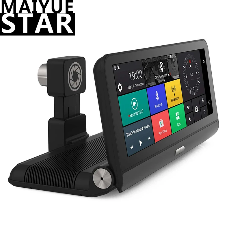 Maiyue star 8 дюймов сенсорный экран full HD 1080P приборная панель складной Автомобильный видеорегистратор Wifi Bluetooth gps навигация двойной объектив рекордер камера
