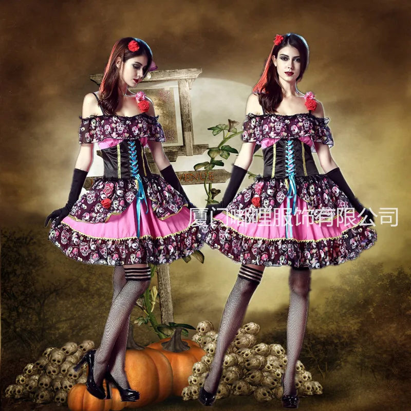 

Halloween Cosplay Ghost Bride Adult Skeleton-Ghost Zombie Horror Vampire Stage Performance Clothing