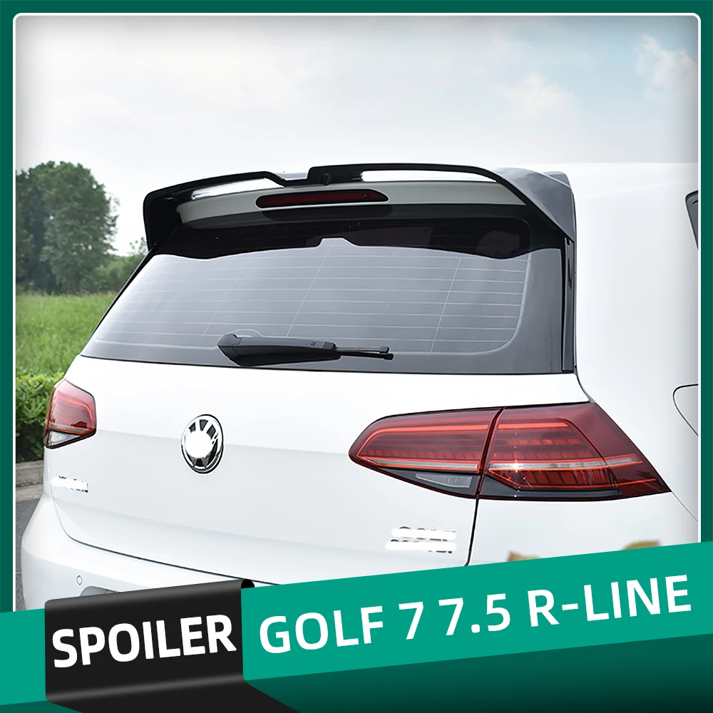 Автомобильный спойлер для Volkswagen Golf 7 5 MK7 MK7.5 R Line задний на крышу крылья ABS из