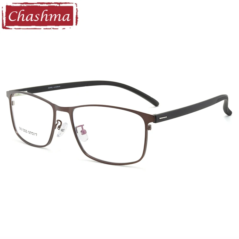 Chashma Big Eyewear Men Optical Eye Glasses Prescription Oversize Frame - Цвет оправы: Brown