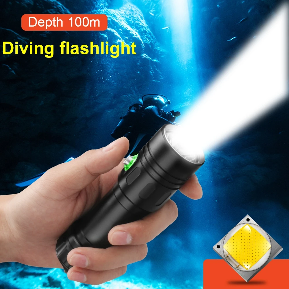 Powerful Diving Flashlight Underwater Lamp Diving Torch Diving