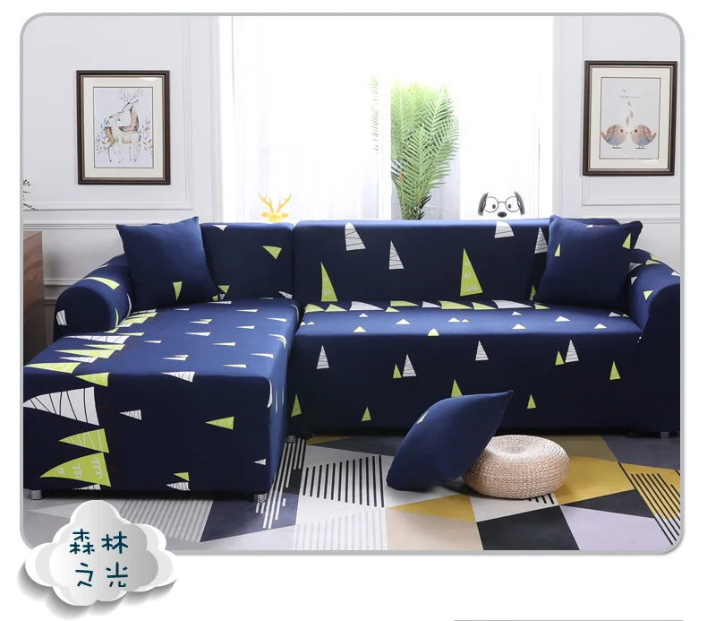 Christmas Decorations Sofa Cover Slip-resistant Sectional Elastic Full Couch Cover Sofa Towel Single/Two/Three/Four-seater