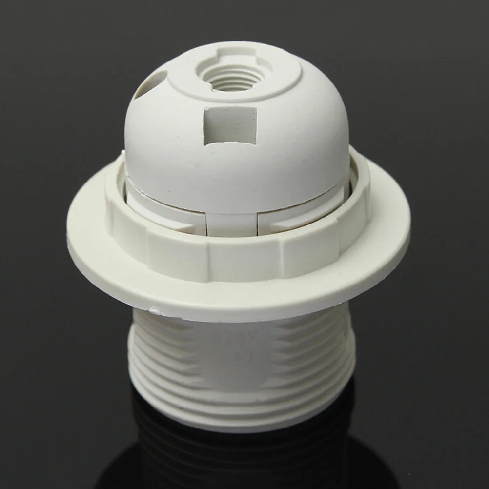 Fiacvrs Lampadina E27, portalampada a vite Edison ES E27, lampadina a vite E27, portalampada a sospensione con presa di corrente Paralume Anello connettore adattatore base (nero