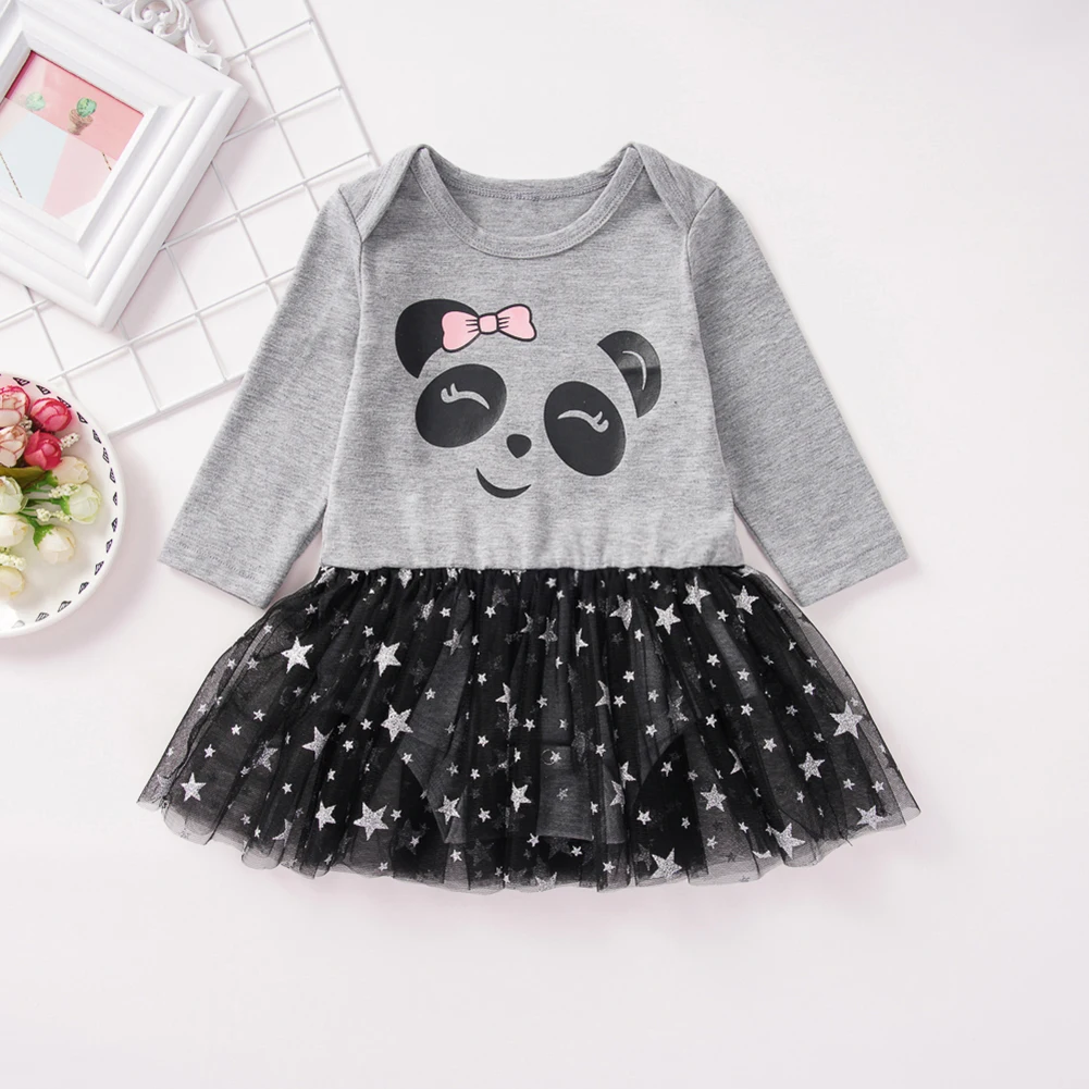 

Panda screen stitching Princess Dress