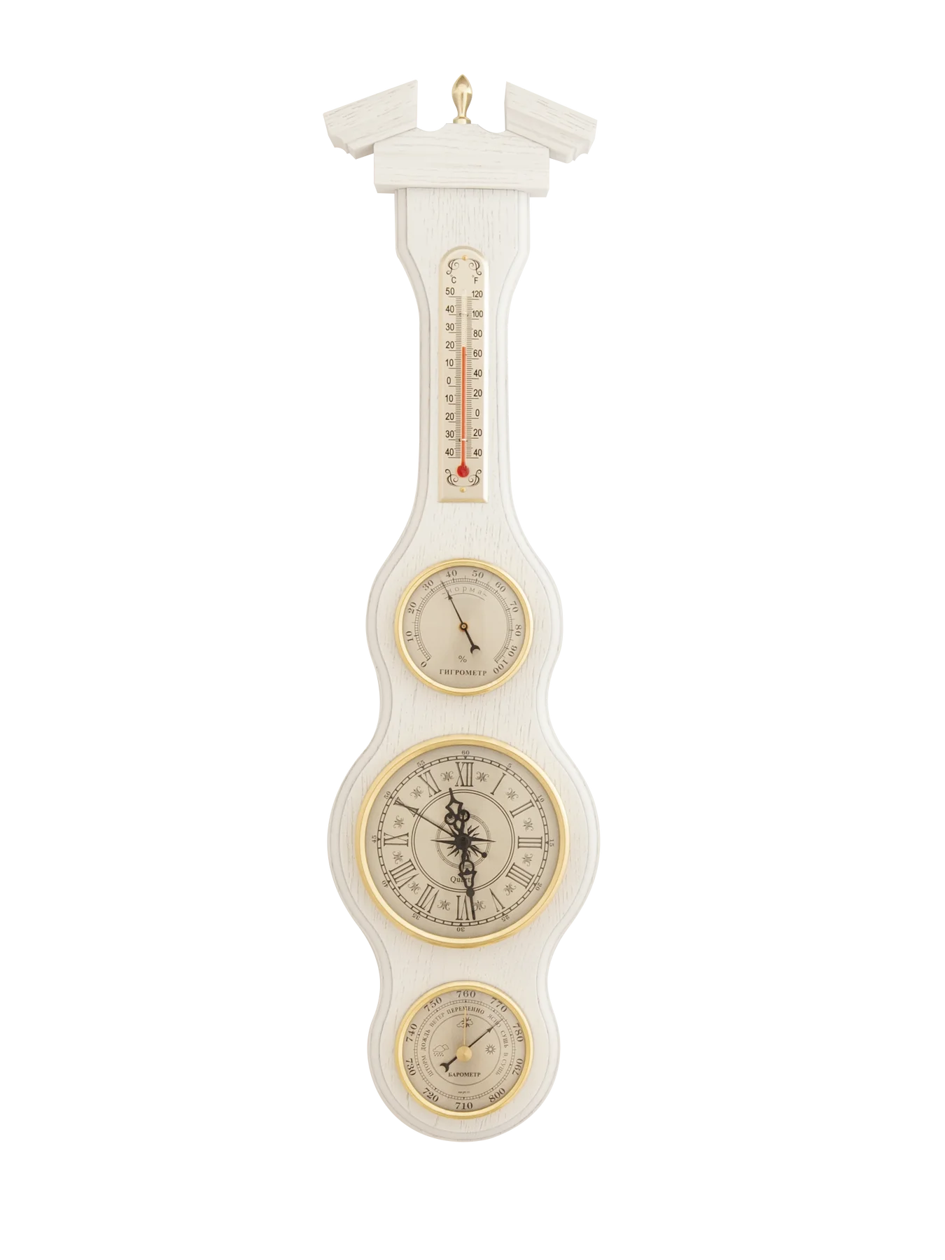 Часы настенные СМИЧ БМ 59 часы барометр гигрометр термометр. Wall clock SMICH BM barometer