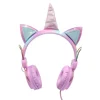 Funny Kids Headset Colorful Diamond Unicorn Girl Wired Headphones Music Stereo Phone Earphones Children Christmas Brithday Gifts ► Photo 2/6