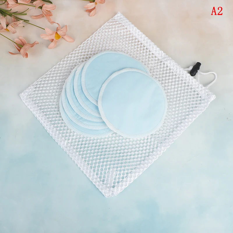 Organic Washable Contoured Feeding Pad Mum Contoured Nursing Pads 6PCS 1pc Wash Bageusable Bamboo fiber Breast Pads