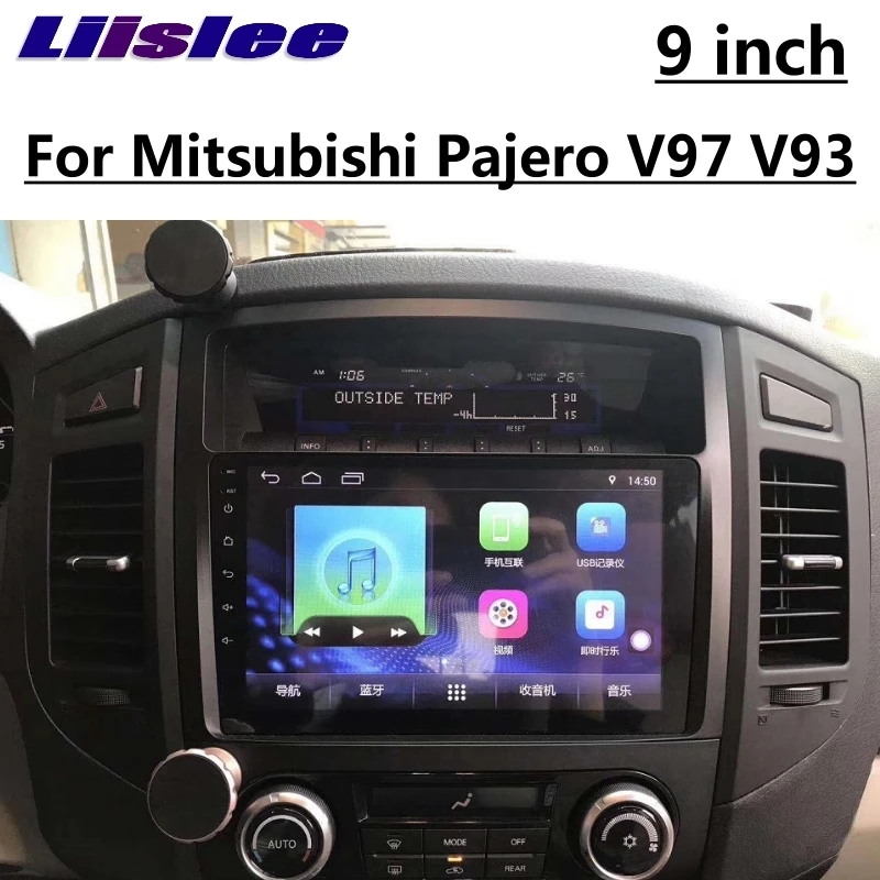 LiisLee Автомобильный мультимедийный DVD gps HiFi аудио радио 9 дюймов для Mitsubishi Pajero V97 V93 2006~ CarPlay адаптер навигация NAVI