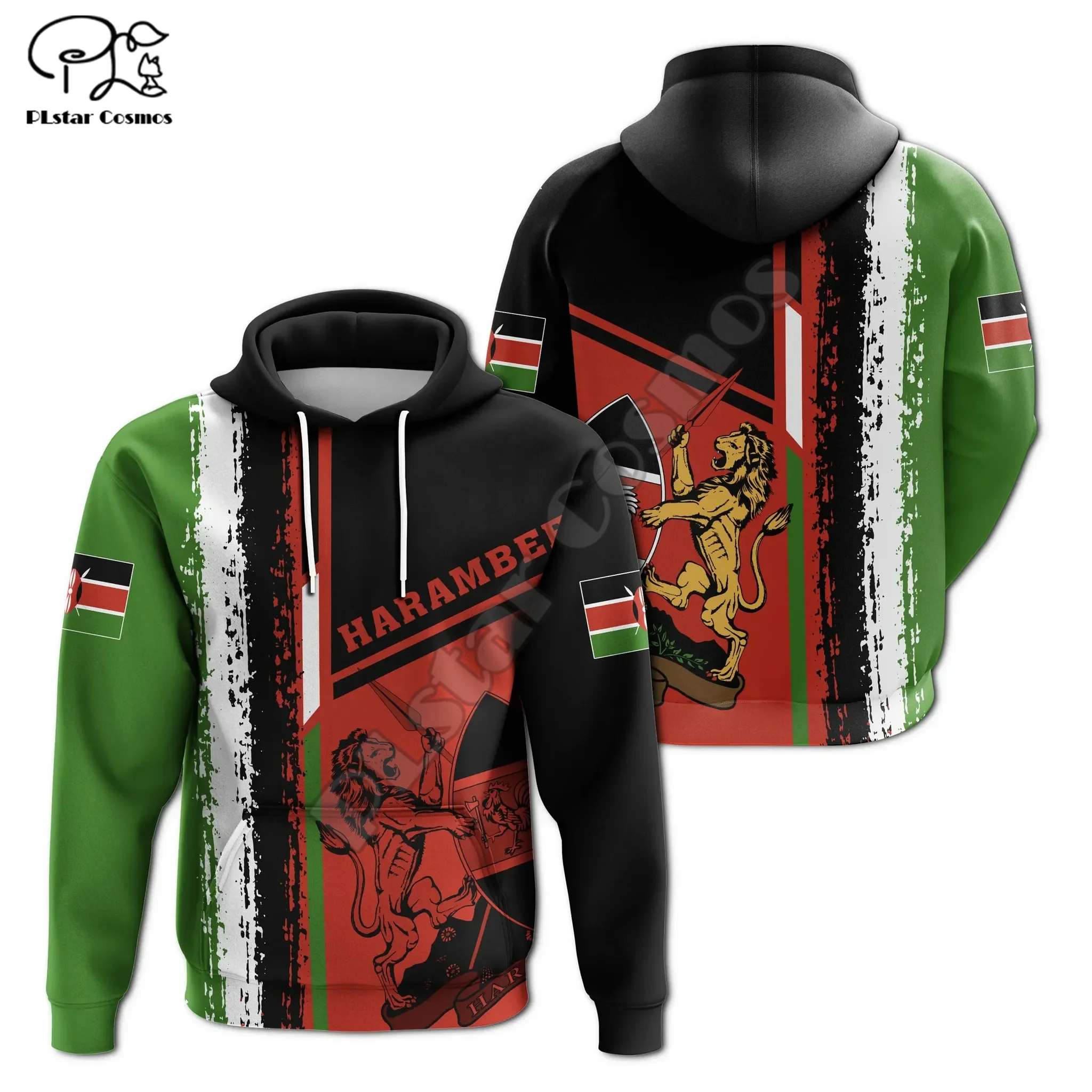 

PLstar Cosmos Newest Africa Kenya Country Flag Tribe Culture Tattoo Pullover 3DPrint Men/Women Harajuku Funny Casual Hoodies B2