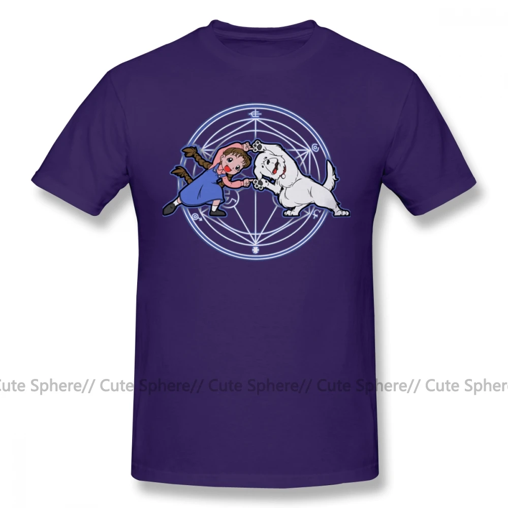 Футболка с металлическим алхимиком, футболка с коротким рукавом, большие размеры, Мужская футболка из 100 хлопка с принтом, уличная одежда, отличная футболка - Цвет: Purple