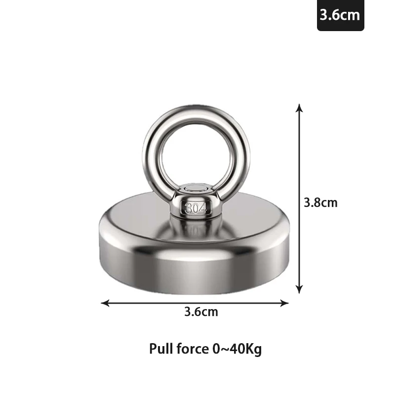 Details about   D75mm Strong Powerful Round Neodymium Magnet Magnetic Fishing Holder With Ring 
