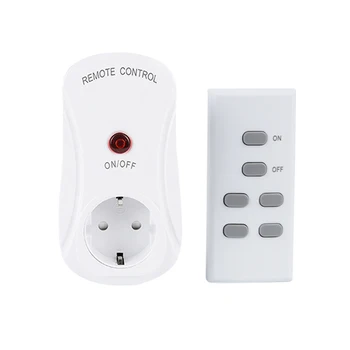 

Remote Control Outlet Switch Smart Plug House Power Outlet Light Switch EU Adaptor (1 Socket+1 Remote)