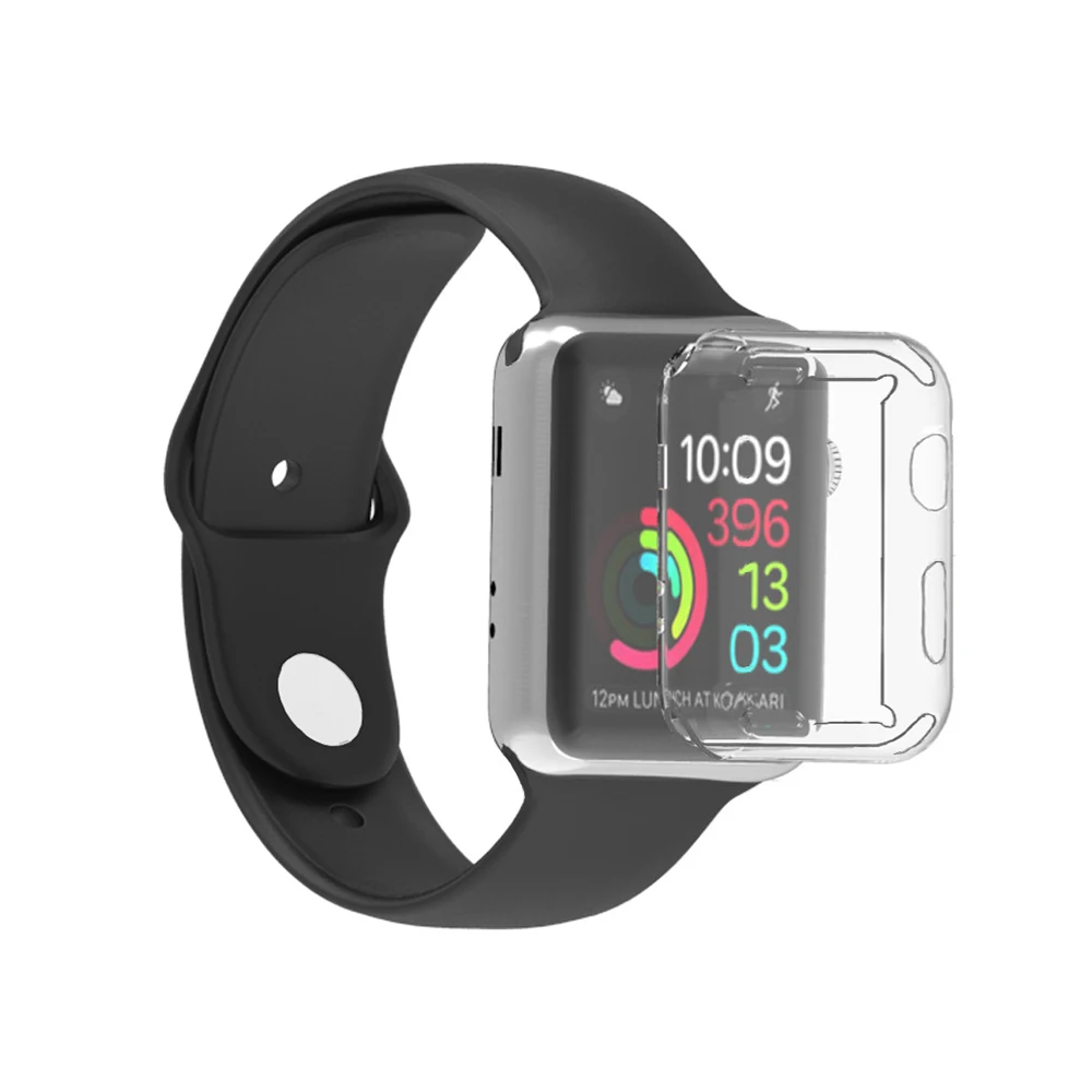 

New For Watch 4 3 44MM 40MM 360 Slim Watch Cover for Apple Watch Case 4 3 2 1 42MM 38MM Soft Clear TPU Screen Protector