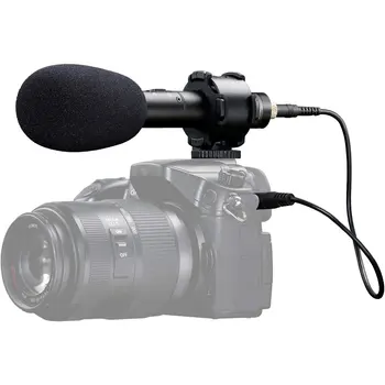 

BY-PVM50 3.5mm Stereo X/Y condenser Microphone for DSLR Camera Camcorder Audio Recorder Mic + Foam Windshield