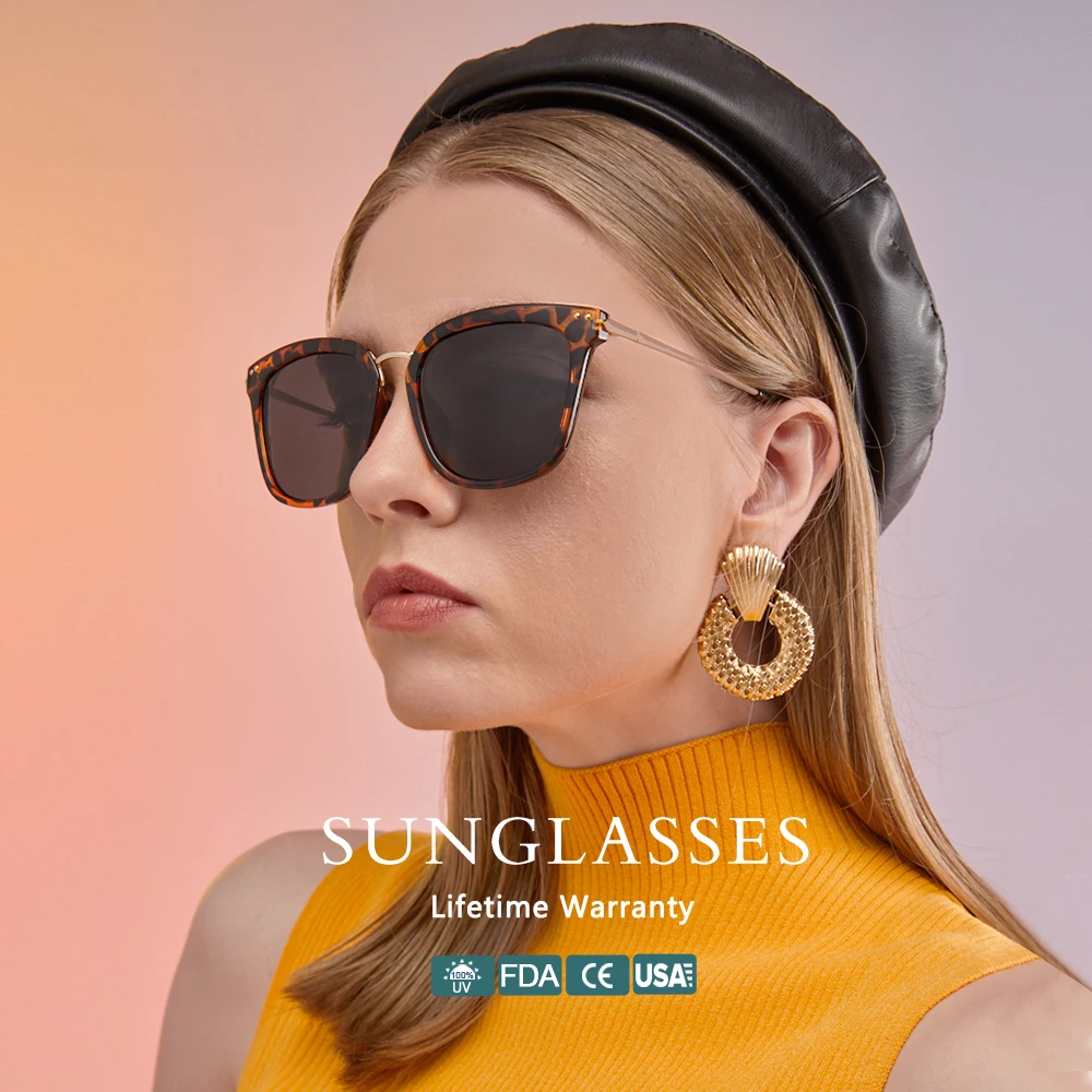 Cyxus Classic UV 400 Polarized Sunglass Mirrored Oversize Sun Glasses Shades with UVA UVB Protection for Women Eyewear 1913 | Аксессуары