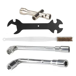 Jeu de clés croisées 5 en 1, douille de buse pour imprimante 3D, outil de nettoyage, buse, brosse à dents, brosse en cuivre, pièces de nettoyage, Hotbed 