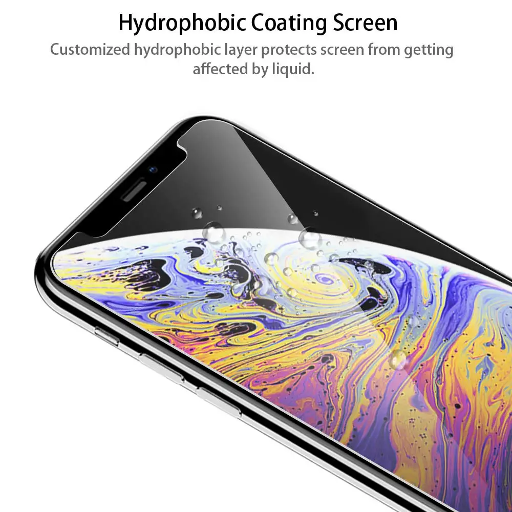 Закаленное стекло для iPhone XR X XS 11 Pro Max Защитная пленка экрана 7 8 Plus защитное 3
