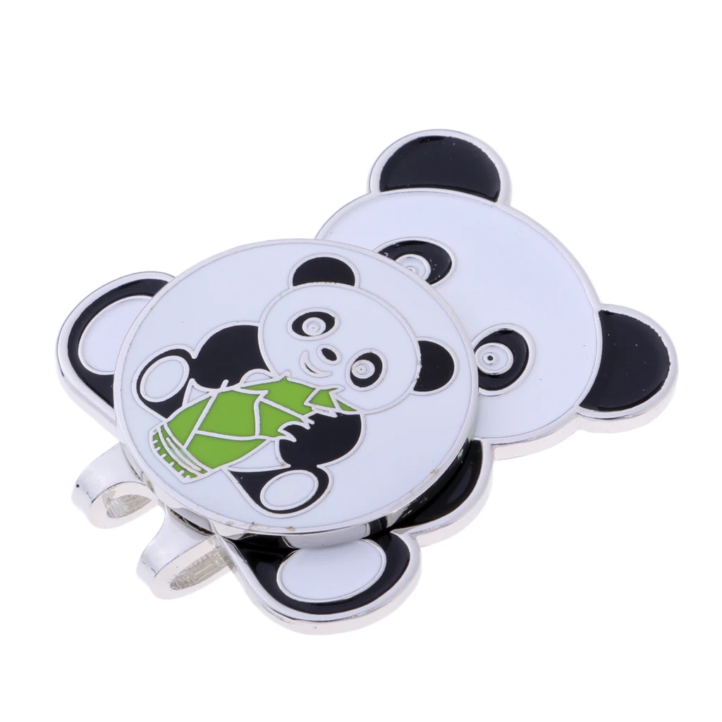 Cute Alloy Golf Panda Hat Cap Clip with Magnetic Detachable Ball Marker Club Giveaways Prize Keepsake Golf Accessories