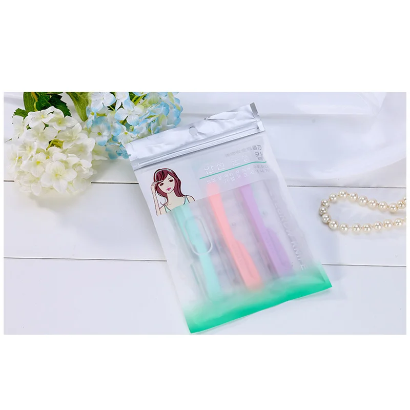 3pcs set YALIAO 3pcs Eyebrow Trimmer Set Hair Razors Face Eyebrow Shaver Makeup Tools Kit Scraper Shaver Folding Portable Eyebrow Trimmer - Цвет: 3pcs set