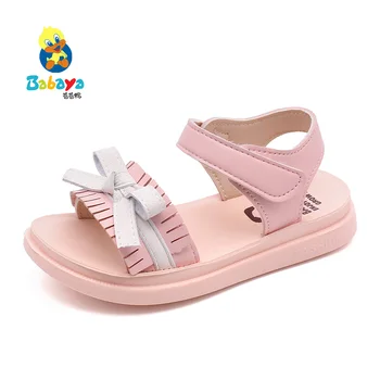 

Babaya Children's Sandals Girls' Shoes Soft Bottom Non-Slip Bow Little Princess Children's Shoes 2020 Summer New Style