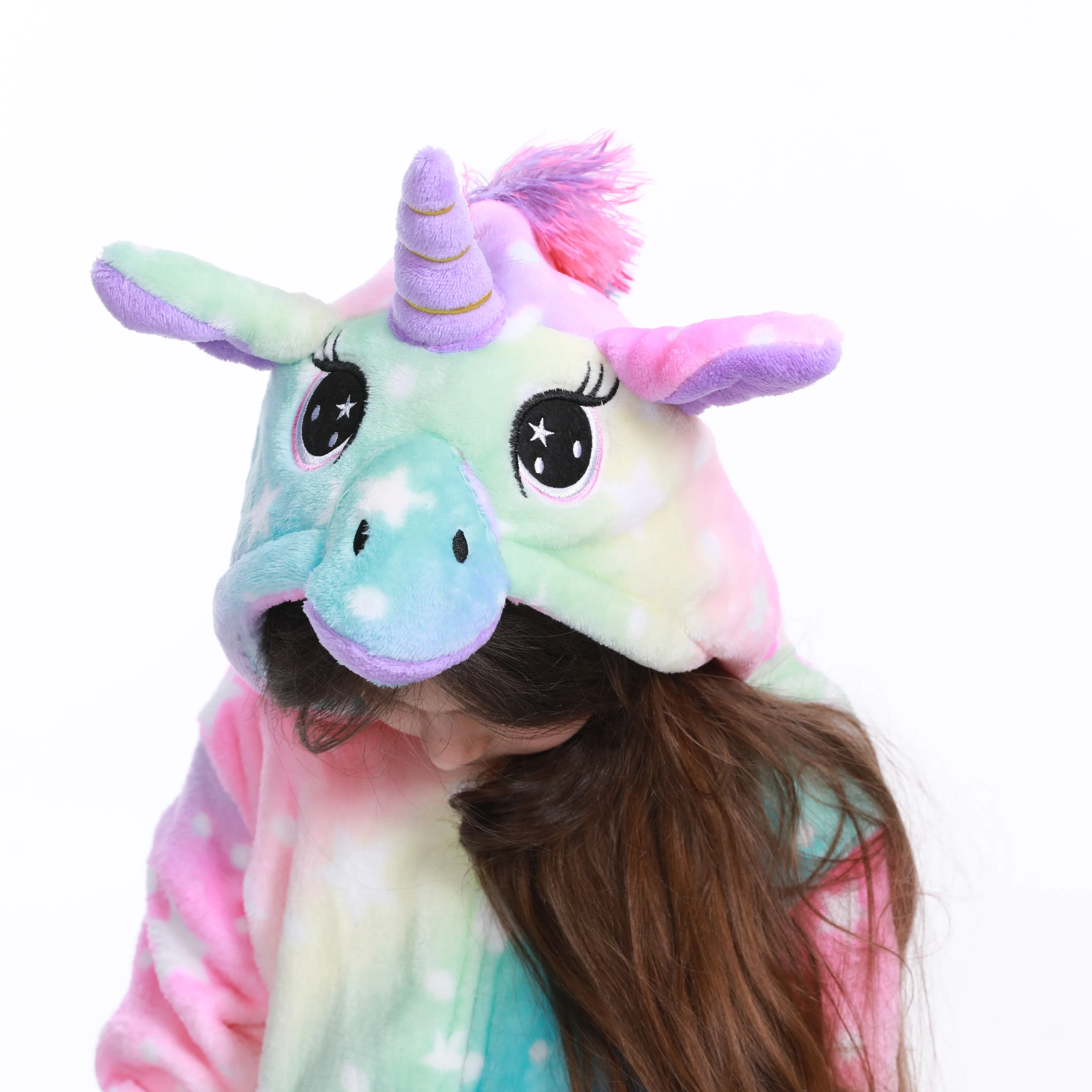 Children Kigurumi Pajamas For Girls Unicorn Sleepwear Animal Cartoon Onesie Kids Pyjamas Winter Warm Jumpsuit Baby Boys Costumes