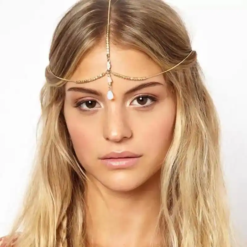 Devichi Ukrasheniya Dlya Volos Modnaya Indijskaya Golova Shpilka Dlya Volos S Cepochkoj Gornyj Hrustal Svadebnaya Cepochka Dlya Volos Boho Opal Golovnoj Ubor Svadebnaya Pricheska Aliexpress