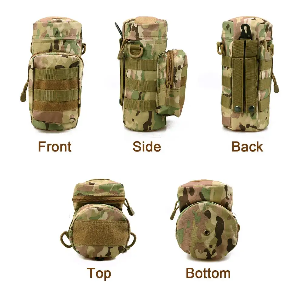 Тактический Чехол для бутылки с водой MOLLE, держатель, сумка для хранения, сумка-переноска с MOLLE, лямки для 1л, 32 унции, бутылка для воды