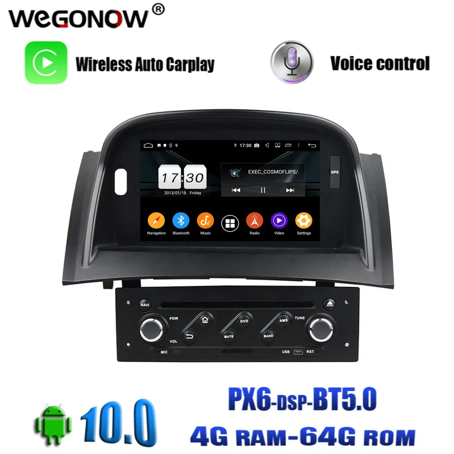 PX6 DSP IPS Android 10 0 для Renault Megane II 2 2004 2009 4 Гб ОЗУ 64 ПЗУ автомобильный DVD плеер GPS navi map RDS