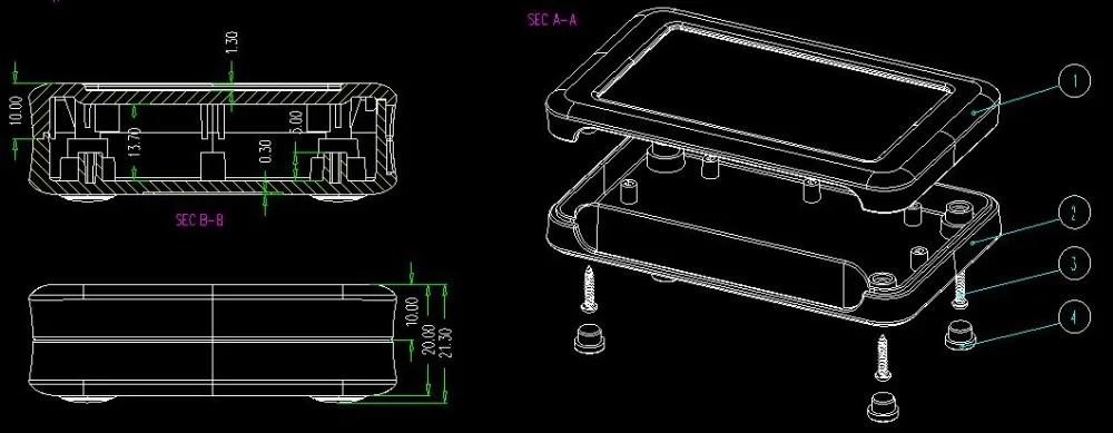 szomk handheld plastic box for electronics instrument housing plastic enclosure for pcb design junction box device project box 3