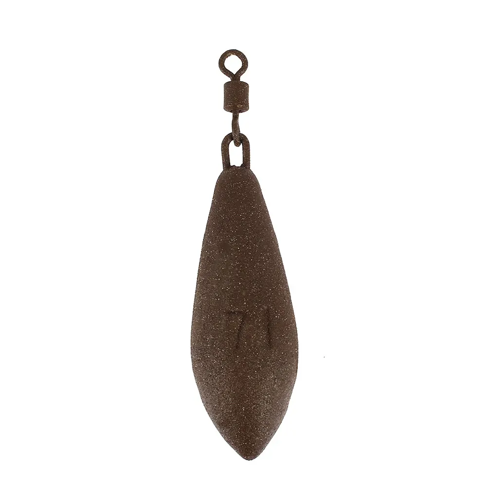 brown 71g Fishing Lead Sinker Fishing Scale Lead Olive Type Casting Rod Biomimetic Bait Plumb Bob Small Component Portable - Color: brown 71g