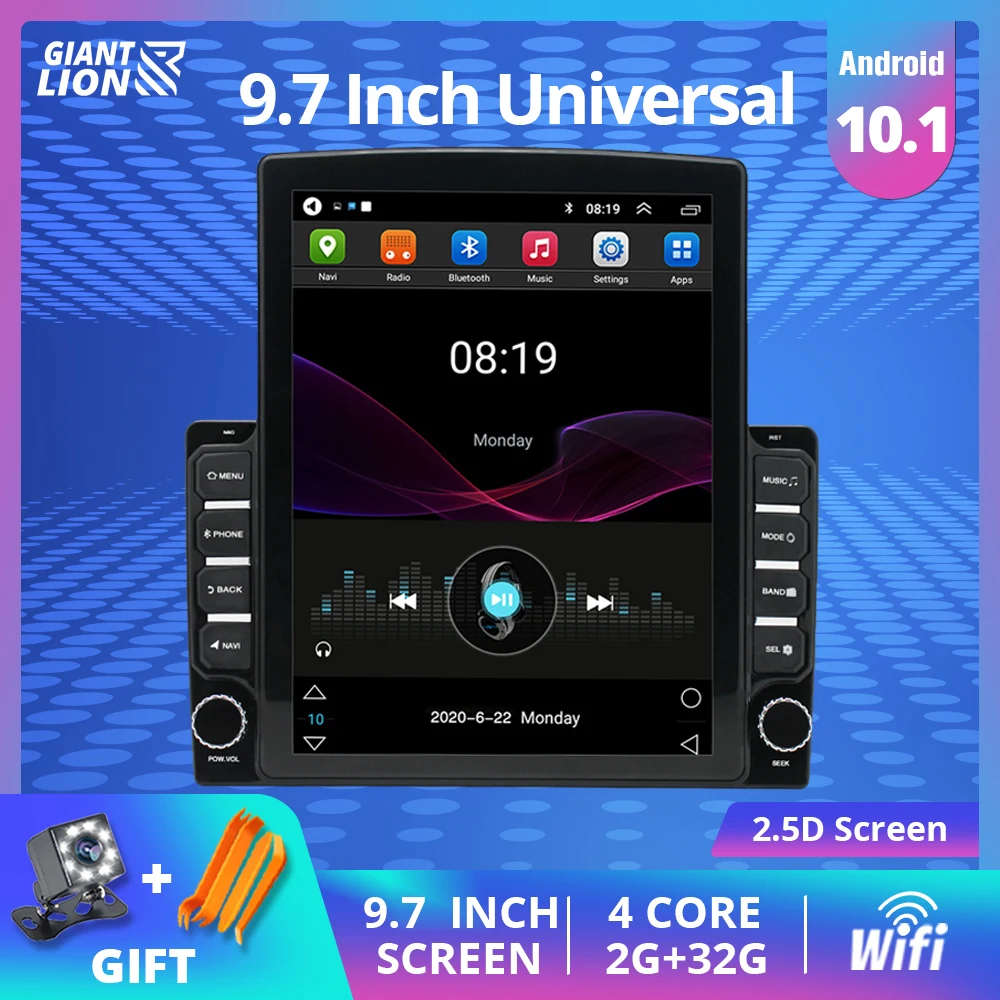 Автомагнитола 2DIN 9 7 дюйма Android 10 1 2 + 32 ГБ GPS RDS Wi Fi|Мультимедиаплеер для авто| |