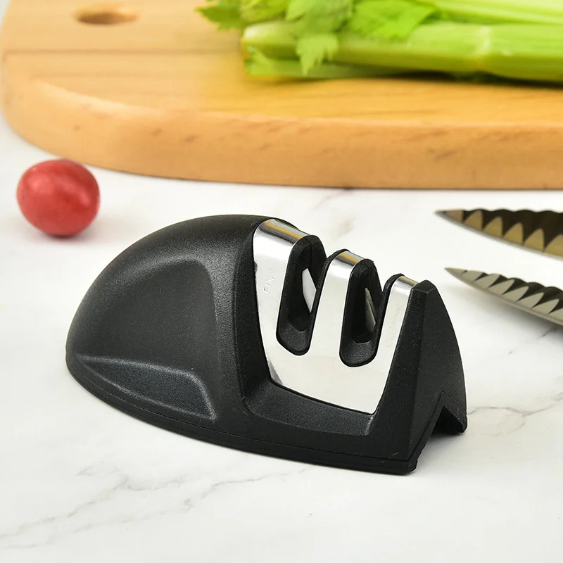 WasaFire Portable 2-stage Kitchen Knife Sharpener with Comfortable Non-Slip  Grip, Kitchen accessories Black / Red / Green