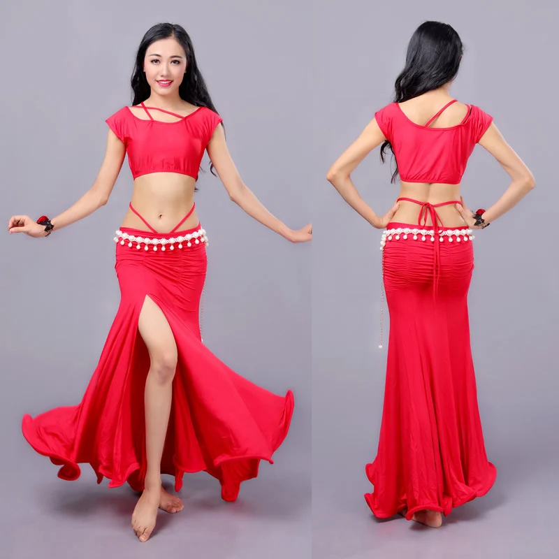Карнавальный костюм юбка для танца живота костюм для танца живота набор Цыганская юбка# DP0054 - Цвет: Red