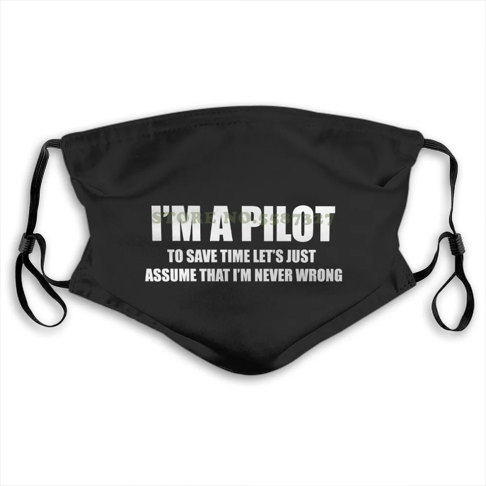 

Casual Hip Hop Style Gift For Pilot Pilot Fashion Funny Reusable Masks
