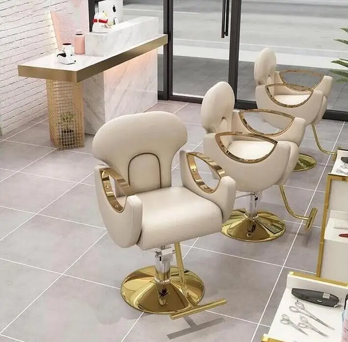 Hairdresser's Chair Net Red Haircut Chair Lift High Grade Haircut Chair