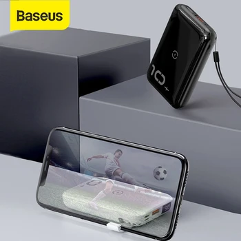 

Baseus Portable 10W Wireless Charger 10000mAh Power Bank for iPhone Samsung Xiaomi Fast Wireless Charging External Battery Pack