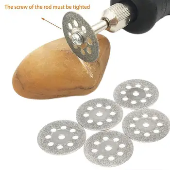 

10Pcs/set Diamond Cutting Discs Jade Slice Metal Cutting Mandrel 30mm Cutting For Rotary 20 25 with Tools Disc 2 Disc X0F8