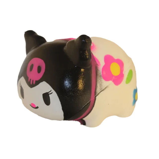 Kawaii Sanrioed Squishy Slow Rebound Toy Squeeze Toys Anti Stress Kuromi Cinnamoroll Pompom Squishy Stress Relief Kids Toys Gift 3