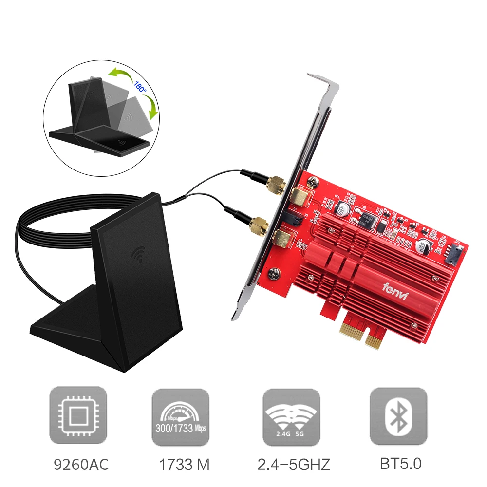 Беспроводной Wi Fi адаптер PCIe 2030 Мбит/с Intel 9260 Bluetooth 5 0 Двухдиапазонная карта 2 4G/5G