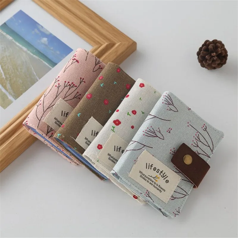 Wallet Card Holder Credit Card Holder Card Holder Card Wallet Card Sleeve Card Sleeves Business Card Holder Id Card Holder Wallet Card Bag Floral Canvas Ladies Card Package Creative Cloth Credit Card Holder Business Holder Women's Cardholders Bag
