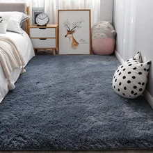 Tapis de chevet épais en peluche, décoration pour la maison, pour la chambre d'enfant, blanc
