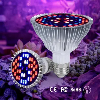 

30W 50W 80W Plant Growth Light LED Full Spectrum 220V Seedling Grow Tent LED Phyto Lamp Hydroponics Led Bulb E27 Fito Lampara